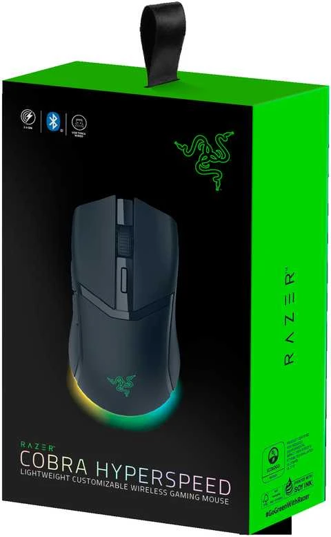 Pelė Myszka žaidimams Razer Cobra HyperSpeed belaidė 26000 dpi optinė juoda