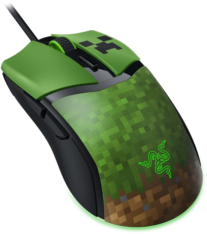 Razer | Pelė žaidimams | Cobra | Optiniai pelės jungikliai Gen-3 | Minecraft Edition