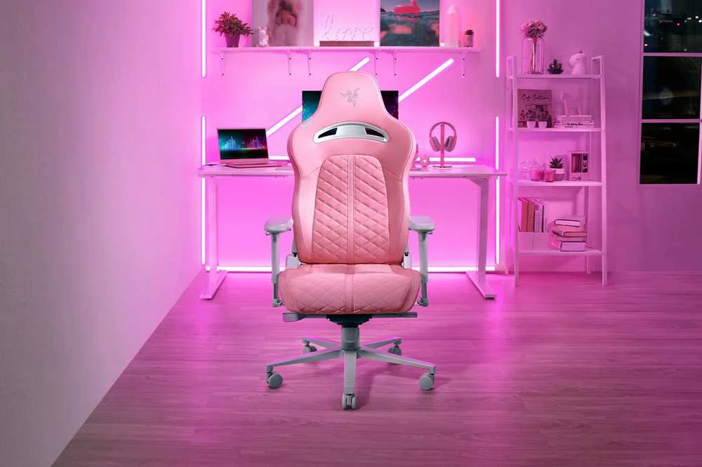 Komfortiška Žaidimų kėdė Razer Enki Quartz Gaming Chair, Rožinė