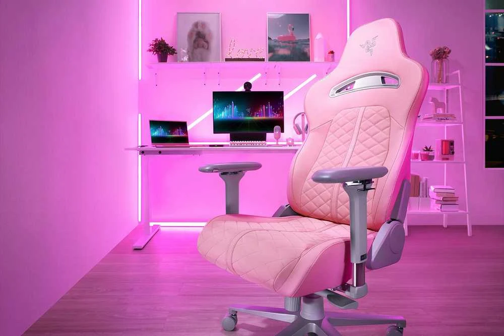 Komfortiška Žaidimų kėdė Razer Enki Quartz Gaming Chair, Rožinė