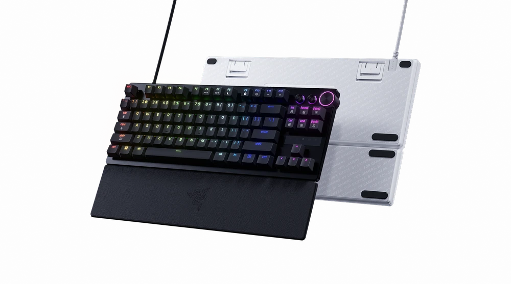 Razer Huntsman V3 Pro Tenkeyless 8KHz | Klaviatūra žaidimams | su laidu | US | Razer Analog Optical Switch Gen-2 | Baltas