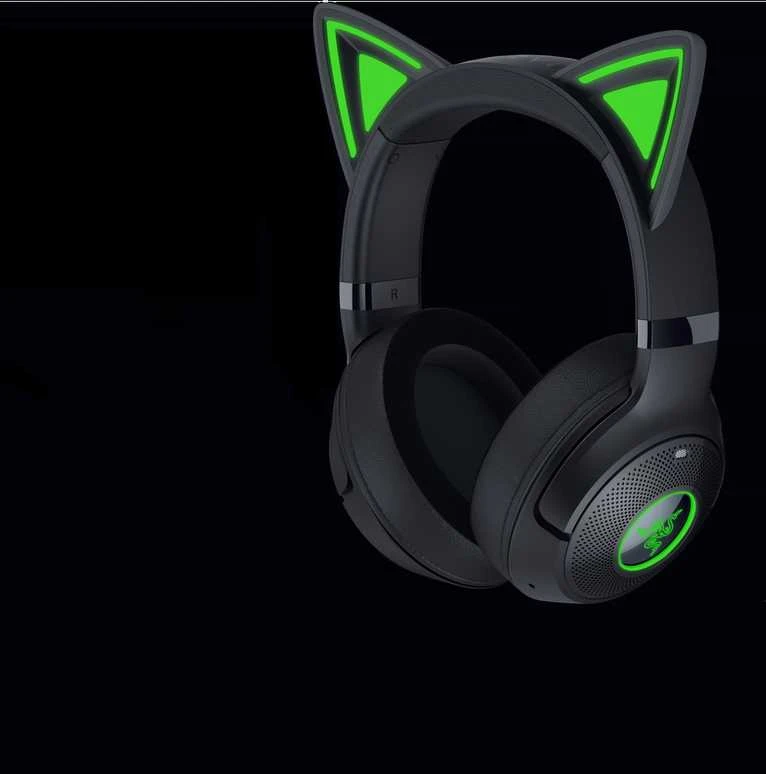 Razer Kraken Kitty V2 BT su neoniniu apšvietimu