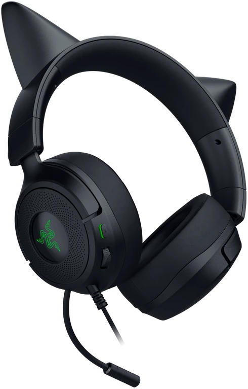 Razer Ausinės Žaidimams | Kraken Kitty V3 X | su laidu | Over-Ear | Mikrofonas | Juodas