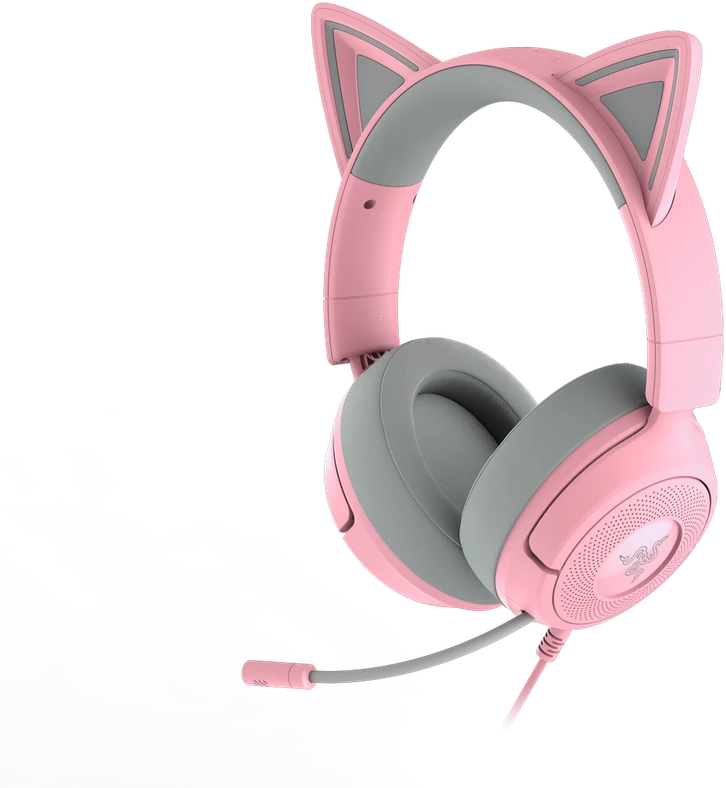 Razer Kraken Kitty V3 X rožinės žaidimų ausinės su mikrofonu