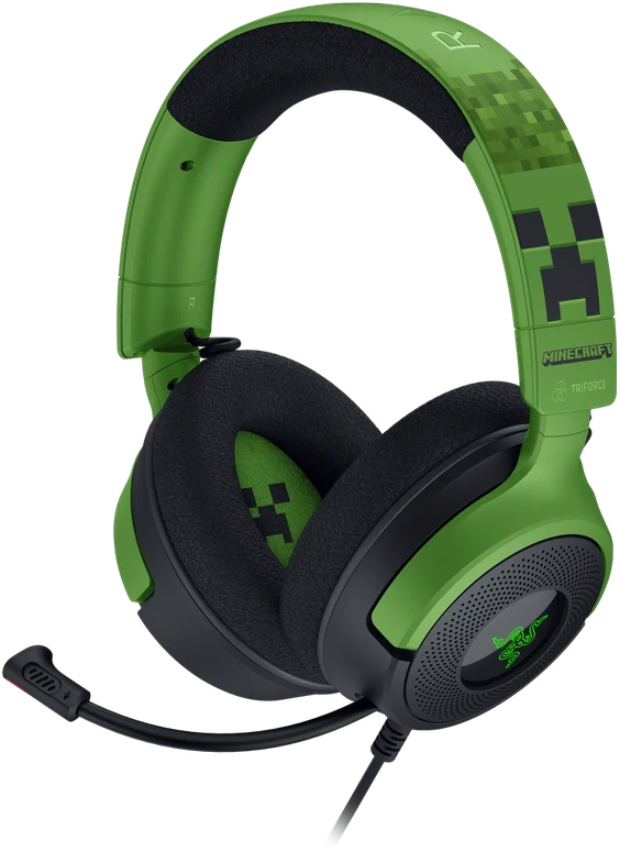 RAZER Kraken V4 X Laidinės žaidimų ausinės | Minecraft Edition | USB