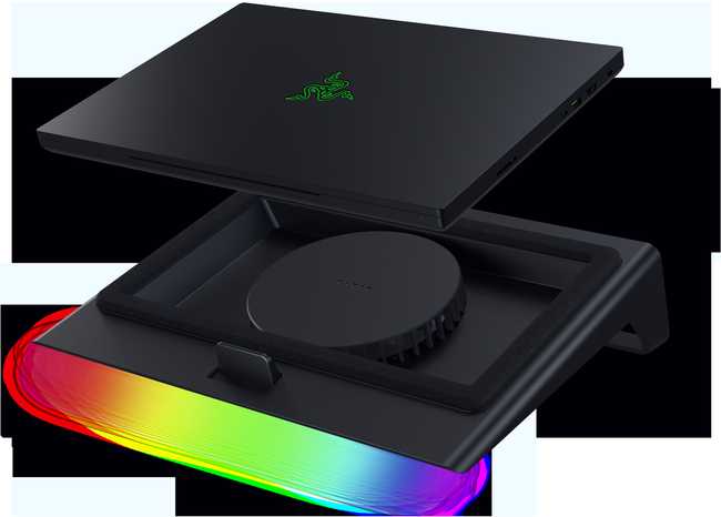 Razer | Nešiojamas kompiuteris Cooling Pad with USB Hub | Juodas