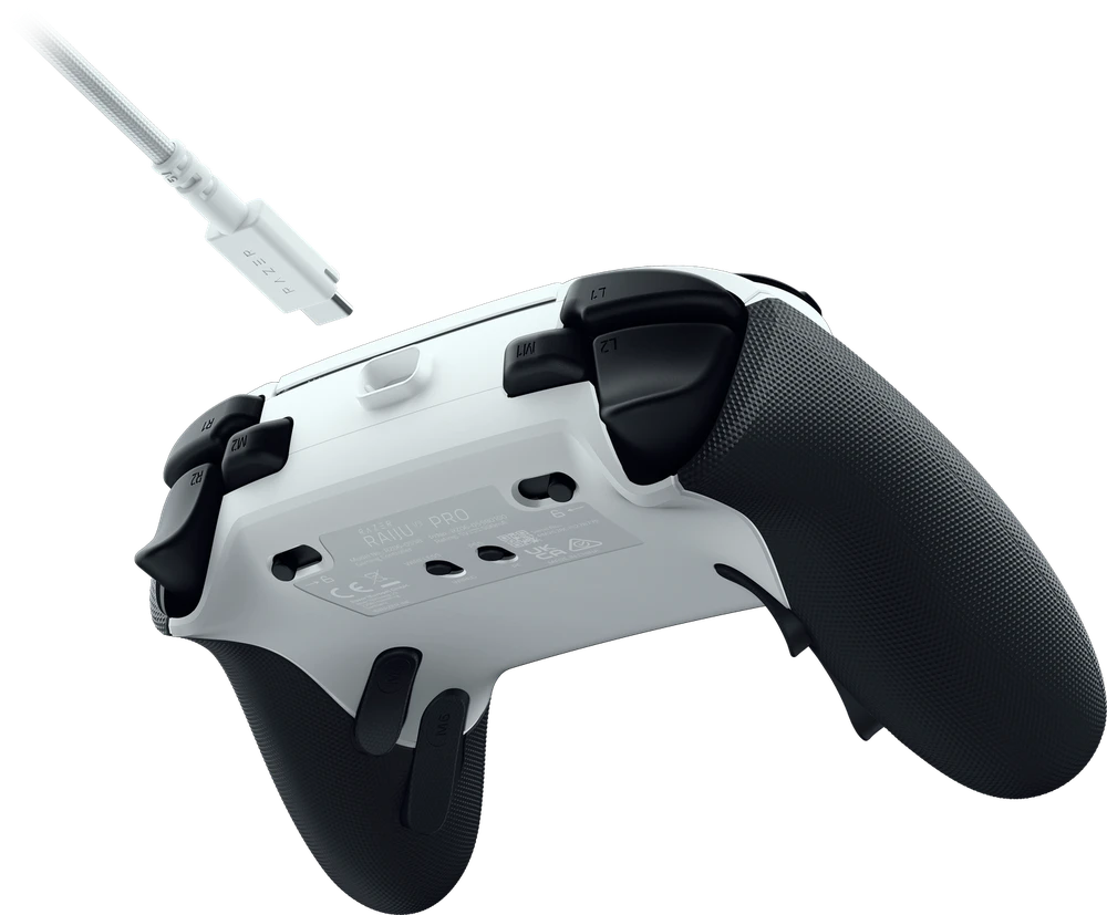 „Razer“ belaidis eSporto valdiklis, skirtas „PlayStation 5“ ir asmeniniam kompiuteriui | „Raiju V3 Pro“ | „Baltas“