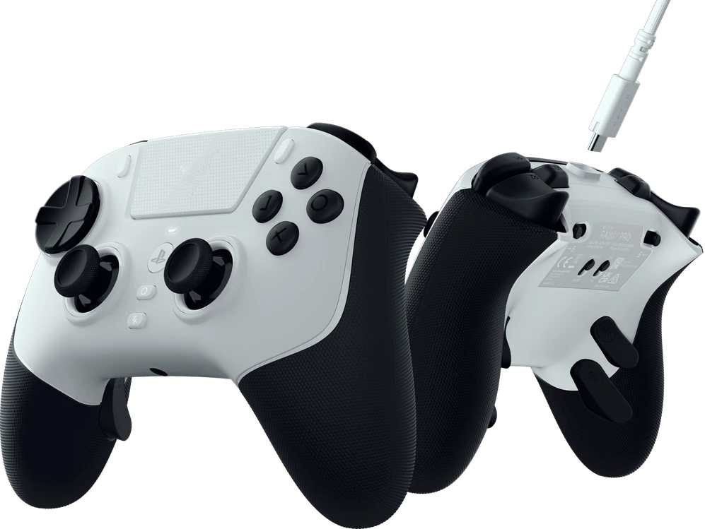 „Razer“ belaidis eSporto valdiklis, skirtas „PlayStation 5“ ir asmeniniam kompiuteriui | „Raiju V3 Pro“ | „Baltas“