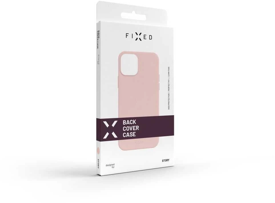 Dėklas Apple iPhone 15 galinis guminis dangtelis FIXED Story, rožinis