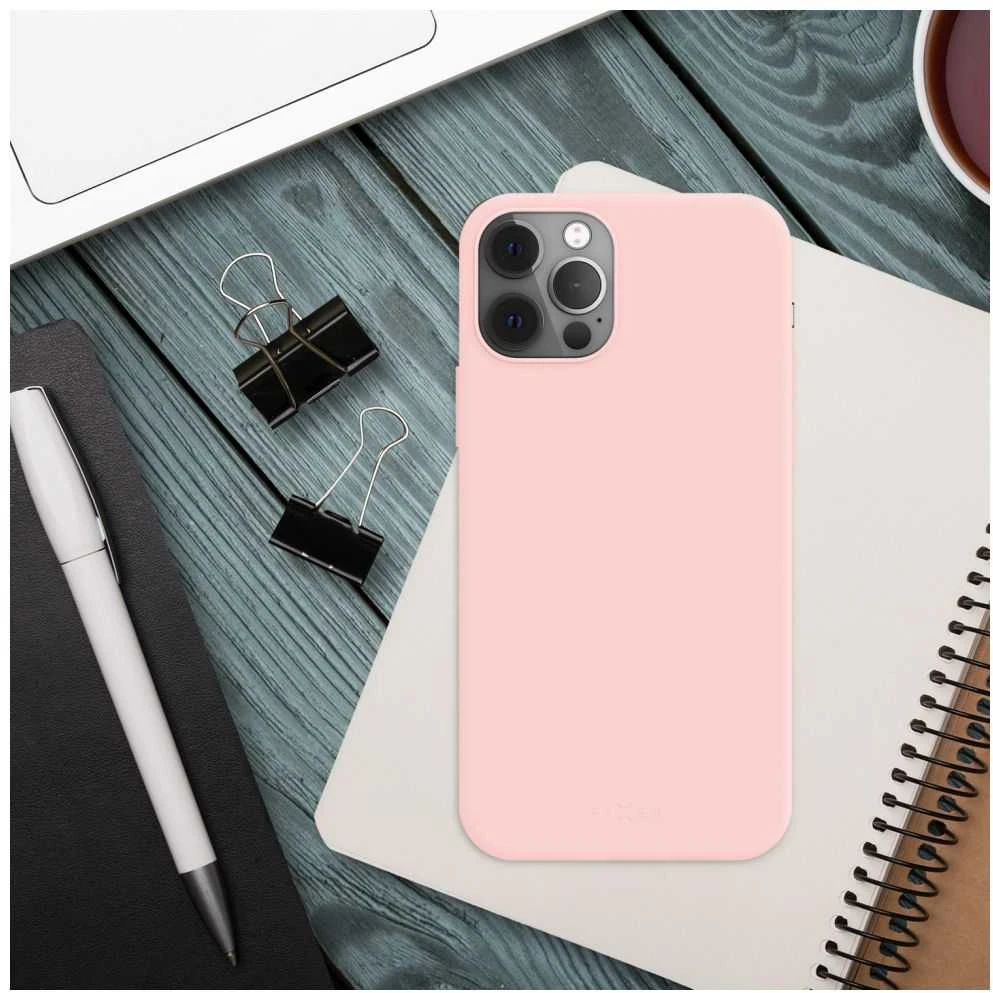 Dėklas Apple iPhone 15 galinis guminis dangtelis FIXED Story, rožinis