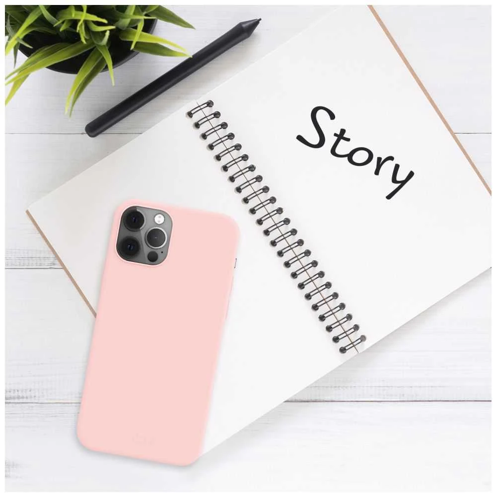 Dėklas Apple iPhone 15 galinis guminis dangtelis FIXED Story, rožinis