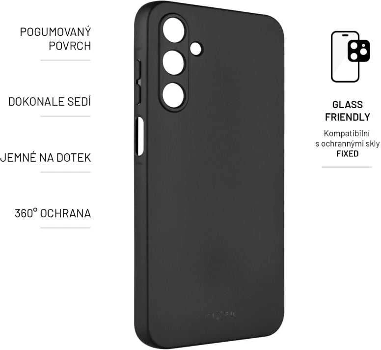 Dėklas Fixed Fiksuotas | Istorija | Galinis viršelis | Samsung | Galaxy A25 5G | Guma | Juodas