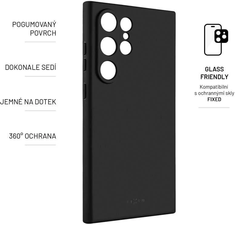 Dėklas Fixed Fiksuotas | FIXST-1258-BK | Galinis viršelis | Samsung | Galaxy S24 Ultra | Gumuota | Juodas