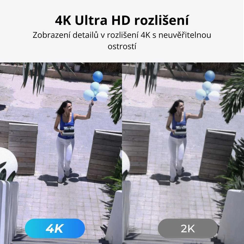 REOLINK apsaugos kamera Argus B440, 2,4 GHz, USB-C, saulės baterija, 64 GB, balta
