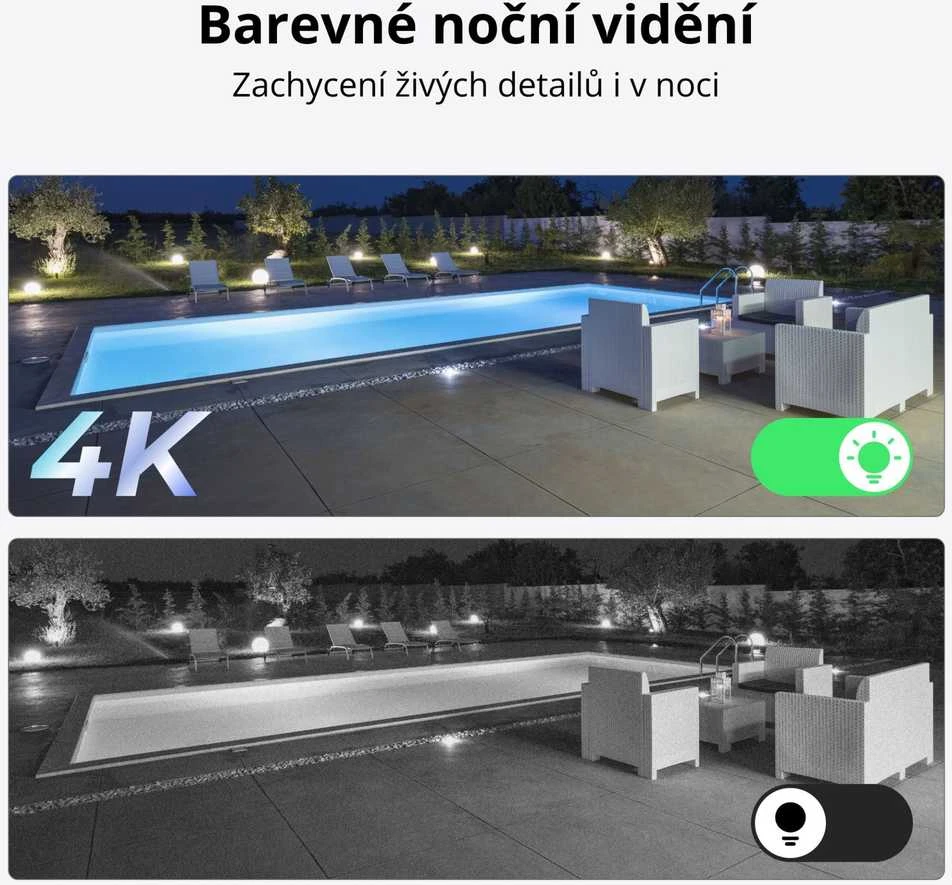 REOLINK apsaugos kamera Argus B440, 2,4 GHz, USB-C, saulės baterija, 64 GB, balta