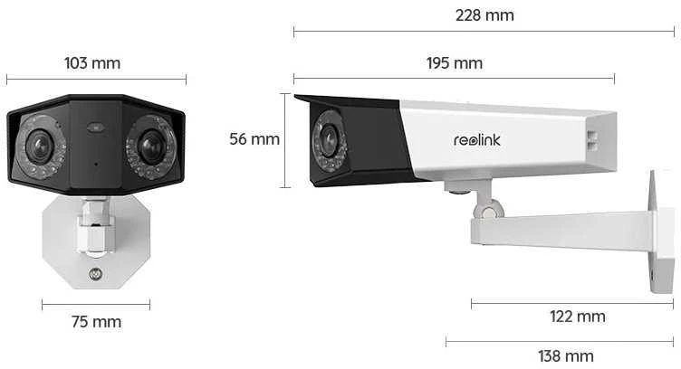 Reolink | 4K POE dviejų objektyvų kamera | Duo serija P730 | Kulka | 8 MP | 3,2 mm/F2,0 | IP66 | H.265 | „MicroSD“, maks. 256 GB