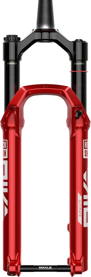 „RockShox Pike Ultimate CHARGER 3.1 RC2“ – „Crown“ 29 colių „Boost“ 15x110, 140 mm, 44 mm ofsetas, elektrinė raudona C2