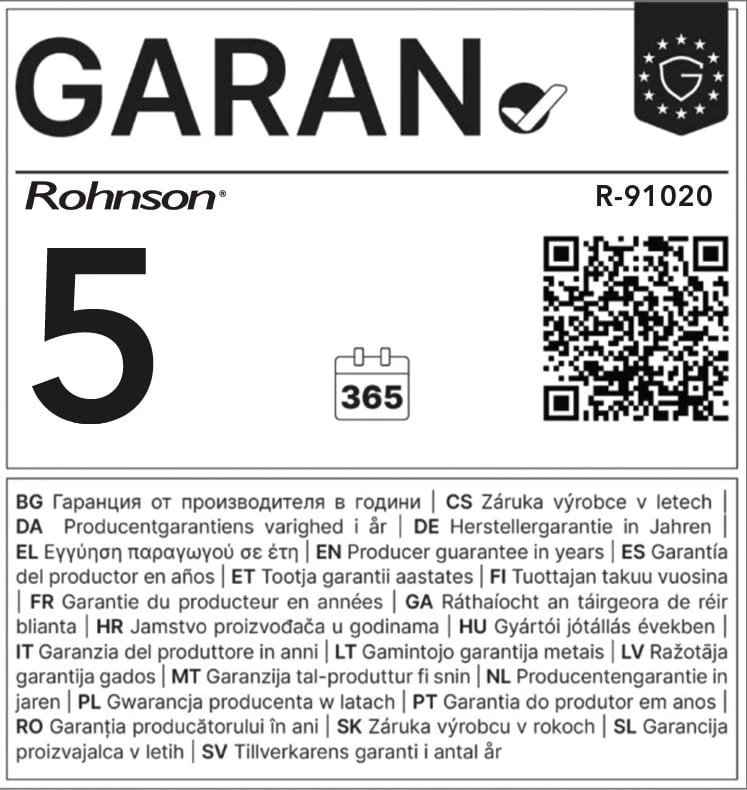 Sausintuvas ROHNSON R-91020 hibridinis grynas ir sausas