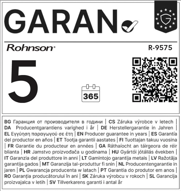 Rohnson R-9575 Ionic + Oro valytuvas