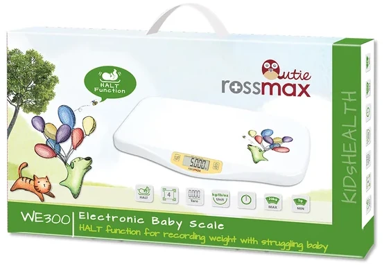 „Rossmax WE300 Qutie“ kūdikių svarstyklės su diskretinio laikymo funkcija (NAUJIENA)