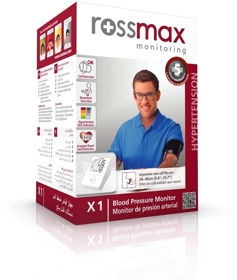Rossmax (Šveicarija) Kraujospūdžio matuoklis žastinis Rossmax X1 