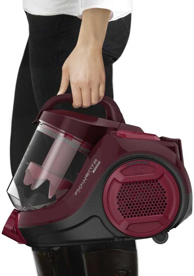 ROWENTA Swift Power Cyclonic - dulkių siurblys tamsiai raudonas