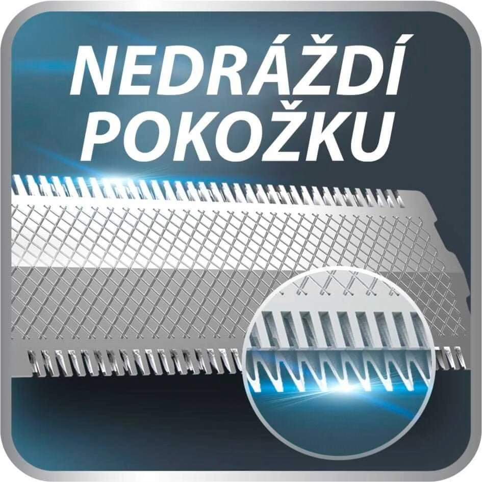 Rowenta Forever Sharp TN6000 barzdos kirpimo mašinėlė „Wet & Dry“ Juoda, Sidabras