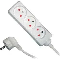 Prailginimo laidas 3lizdai 3m,baltas RPC03,Retlux
