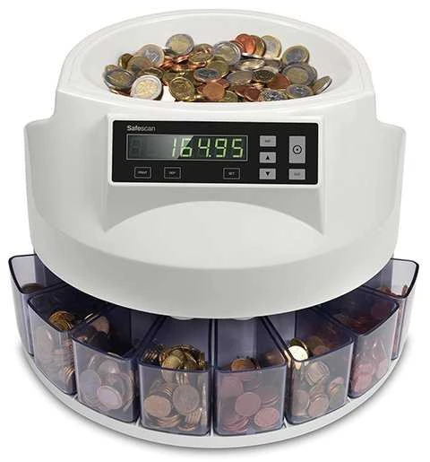 Automatinis Euro monetų skaičiavimo ir rūšiavimo aparatas SAFESCAN 1250