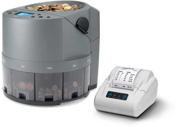 Automatinis Euro monetų skaičiavimo ir rūšiavimo aparatas SAFESCAN 1450, pilkos sp.