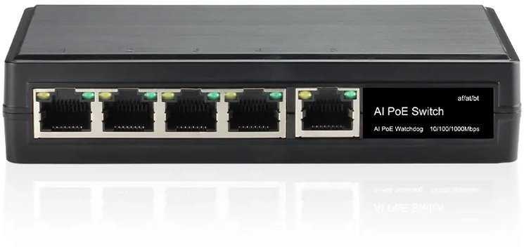 Šakotuvas Conexpro GNT-6FP51G6, lauko PoE komutatorius, 5x LAN, 4x PoE