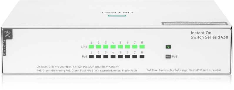 Šakotuvas Hewlett Packard (HP) HPE Aruba Instant On 1430 nevaldomas 8G