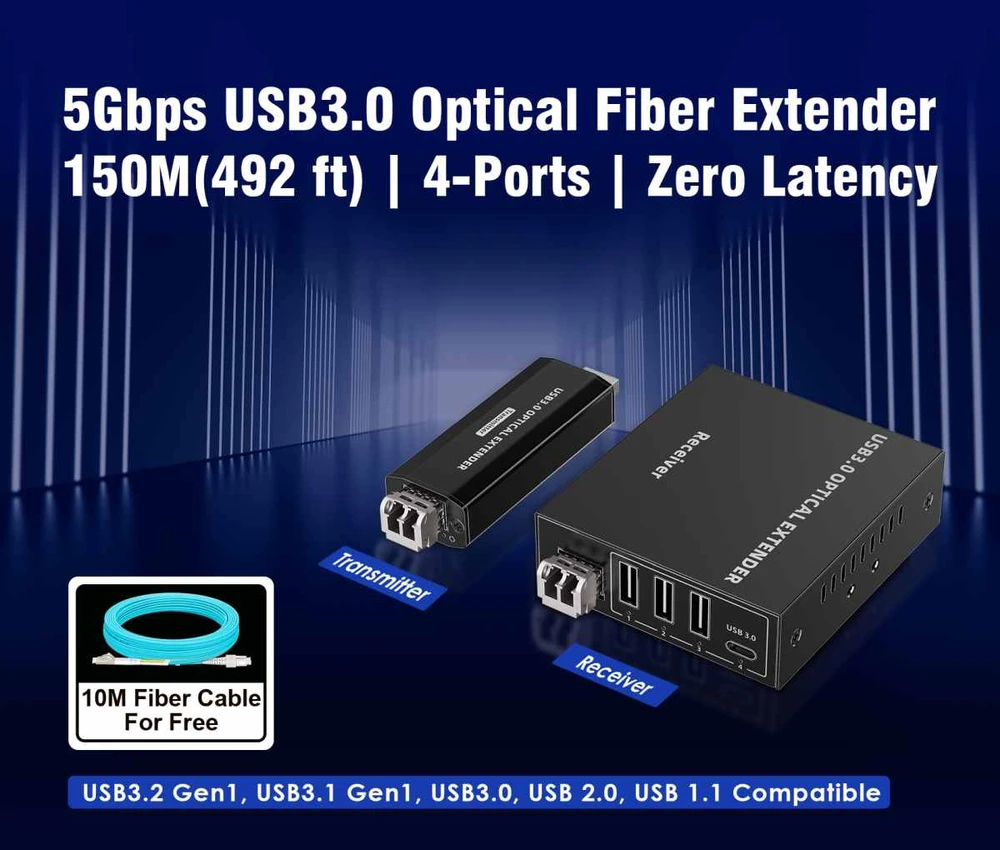 Šakotuvas PremiumCord kuext5 - 150m USB 3.2 Optical Extender