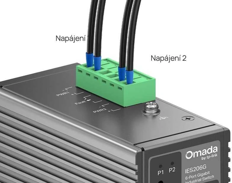 Šakotuvas TP-Link „Omada“ 6 prievadų gigabito pramoninis lengvai valdomas komutatorius, 4 × gigabito RJ45 prievadai, 1 × gigabito RJ45/SFP mišrus lizdas, 1 × gigabito SFP lizdas, darbinė temperatūra: -40–75 °C (-40–167 °F), IP40 aliuminio korpusas, centralizuotas debesijos valdymas.