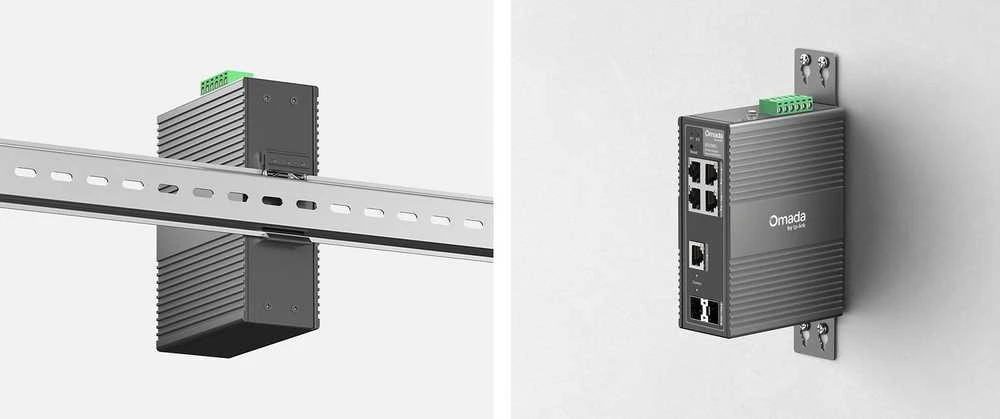 Šakotuvas TP-Link „Omada“ 6 prievadų gigabito pramoninis lengvai valdomas komutatorius, 4 × gigabito RJ45 prievadai, 1 × gigabito RJ45/SFP mišrus lizdas, 1 × gigabito SFP lizdas, darbinė temperatūra: -40–75 °C (-40–167 °F), IP40 aliuminio korpusas, centralizuotas debesijos valdymas.
