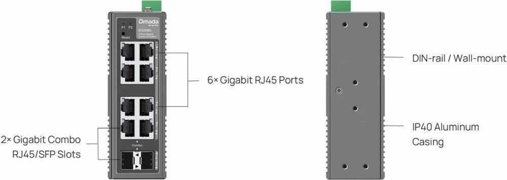 Šakotuvas TP-Link 8-PORT 1G INDUSTRIAL SWITCH - EASY MANAGED