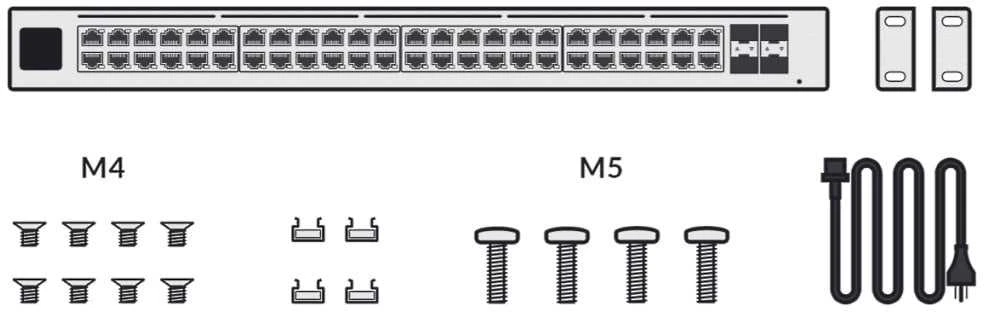 Šakotuvas Ubiquiti | Switch Enterprise 48 PoE | USW-Enterprise-48-PoE | Tvarkoma L3 | Montuojamas ant stovo | Gigabit Ethernet (vario) jungtys kiekis 48 (100MbE/1GbE/2.5GbE) | SFP+ jungtys kiekis 4 | PoE+ jungtys kiekis 48 | Maitinimo tipas AC/DC, vidinis, 100-240V, max 10A, 750W