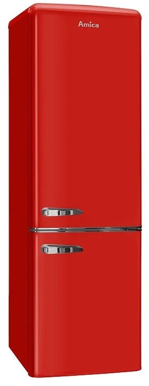 Šaldytuvas Amica Retro FK2965.3RAA (550mm x 1810mm x 615 mm, 181 l, Class A++, red color)