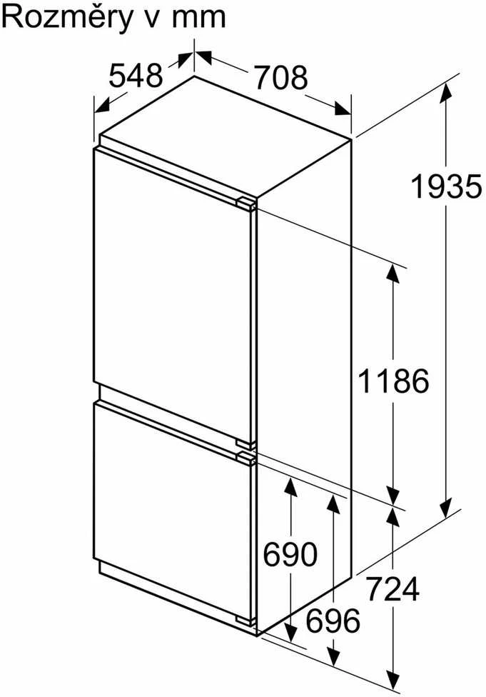Bosch Serie 4 KBN96VFE0 fridge-šaldiklis Built-in 383 L E Baltas