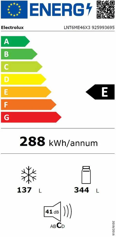 Šaldytuvas Electrolux LNT6ME46X3
