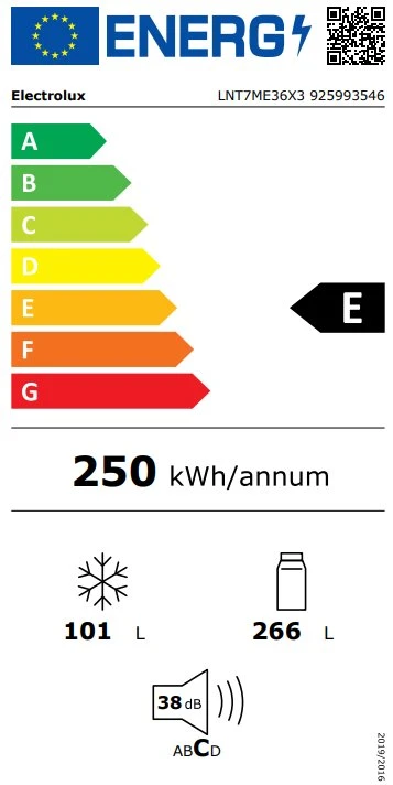 Šaldytuvas Electrolux LNT7ME36X3