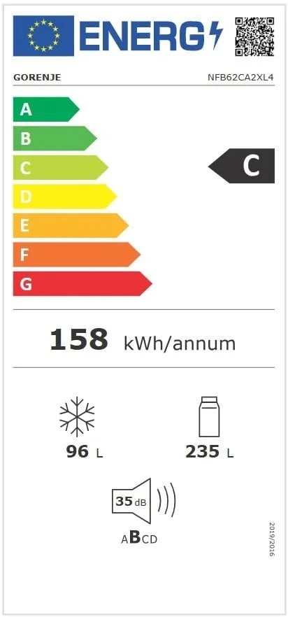 Šaldytuvas Gorenje NFB62CA2XL4