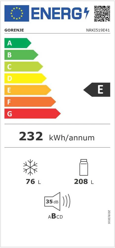 Šaldytuvas Gorenje NRKI519E41