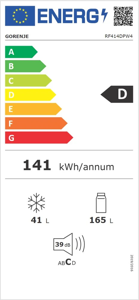 Šaldytuvas Gorenje RF414DPW4