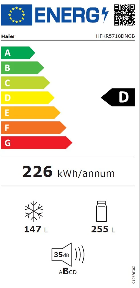 Šaldytuvas Haier HFKR5718DNGB