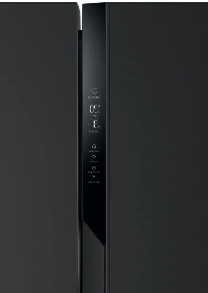 Šaldytuvas Haier HSR 3918 ENPB Side by Side juoda