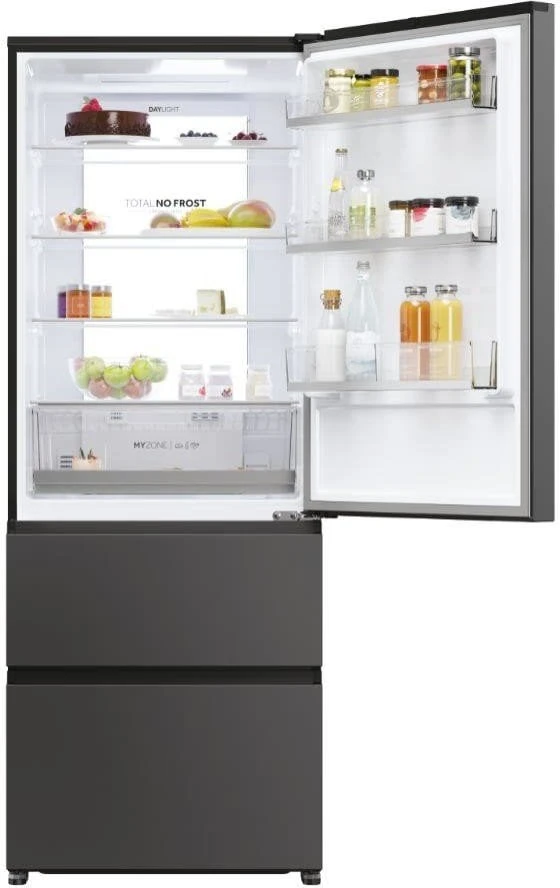 Šaldytuvas Haier 3D 70 Serie 5 HTR5719ENPT Freestanding 528 L Juodas