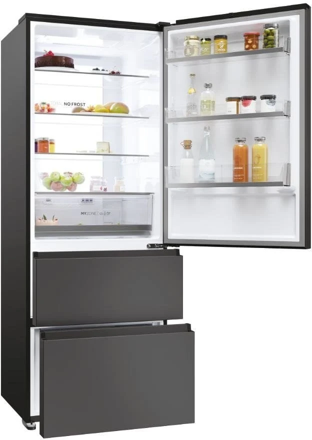 Šaldytuvas Haier 3D 70 Serie 5 HTR5719ENPT Freestanding 528 L Juodas