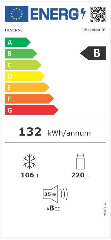 Šaldytuvas Hisense RB424N4CIB