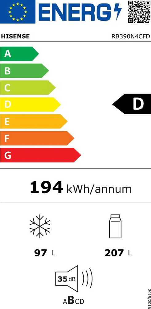 Šaldytuvas HISENSE RB390N4CFD